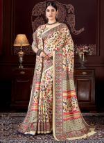 Pasmina Multi Colour Casual Wear Printed Saree